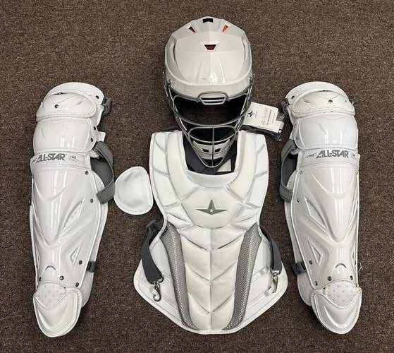 All Star PHX Paige Halstead Adult Fastpitch Softball Catchers Set - White