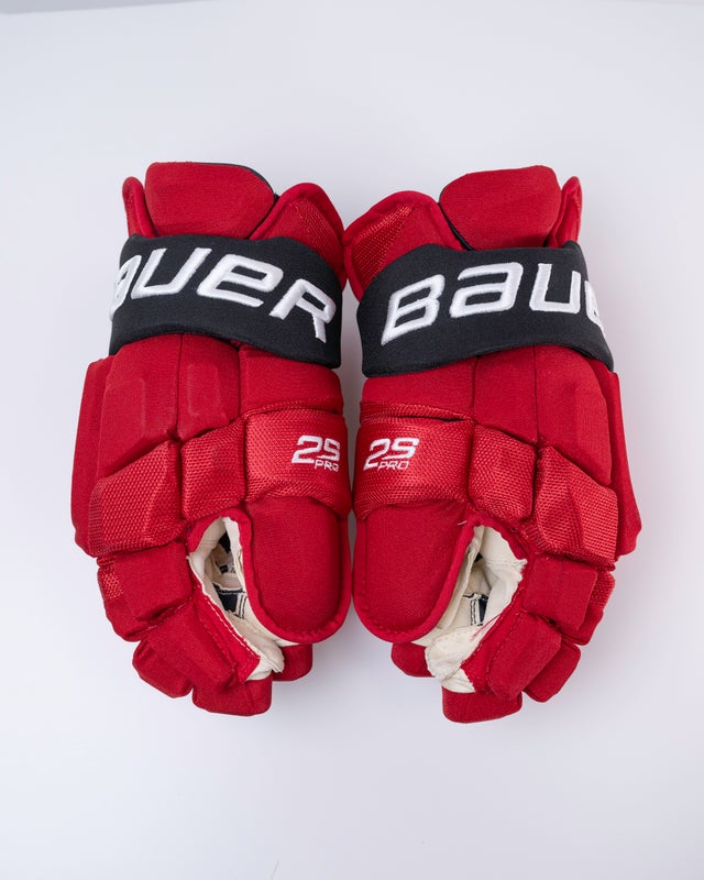 NHL Pro Stock Bauer Supreme 2S Pro Gloves 14" New Jersey Devils - Like New