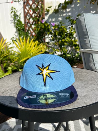 Brand New Tampa Bay Rays Alternate Baby Blue New 7 1/2 New Era Hat