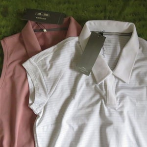 LADIES * Set of 2 Adidas ADIPURE Golf Shirt - Size MED - READ DESCRIPTION