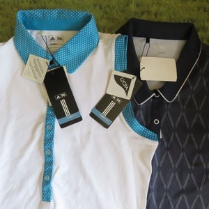 LADIES * Set of 2 Adidas CLIMACOOL Golf Shirts - Size SMALL - READ DESCRIPTION