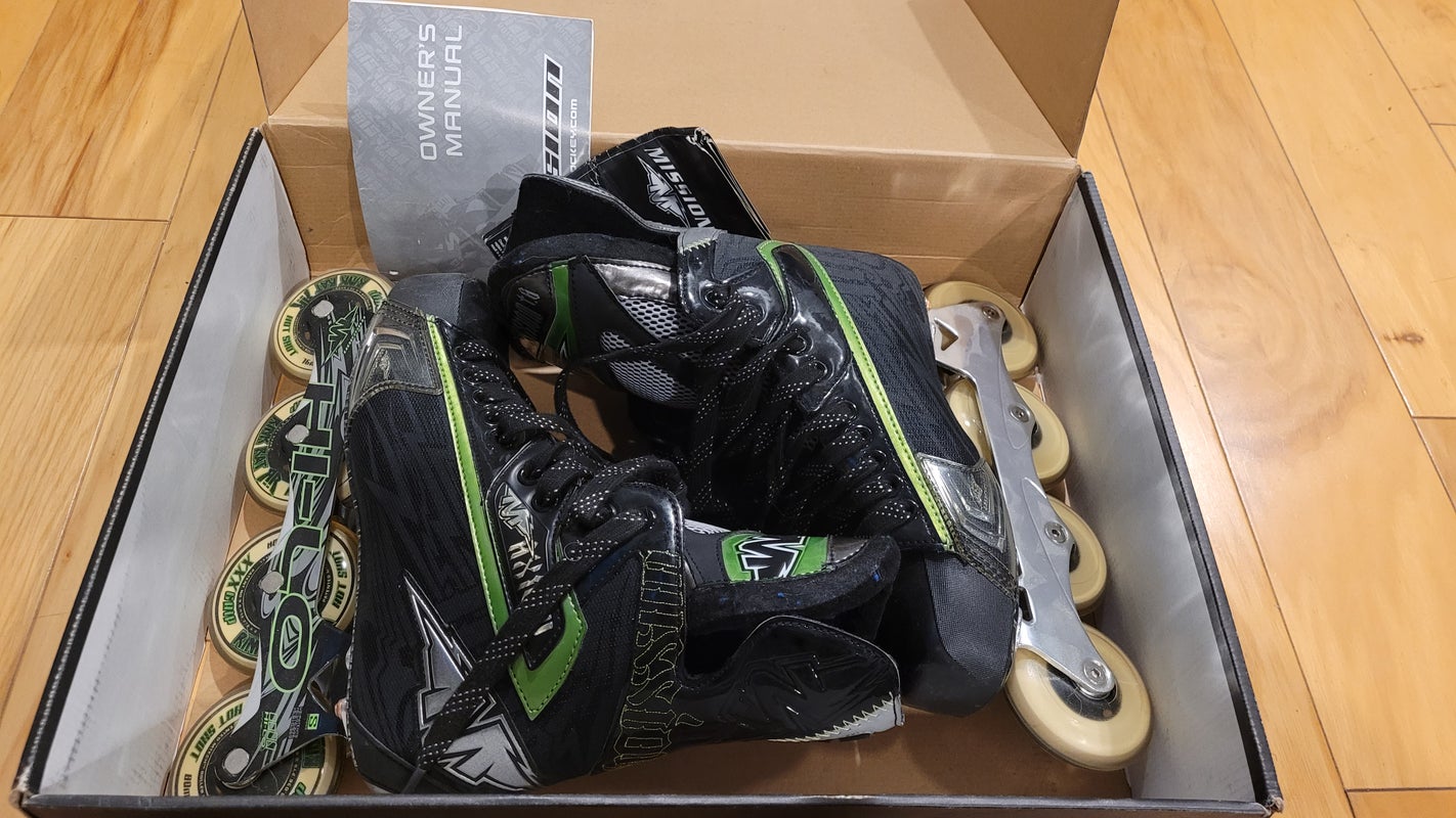 New Mission Axiom T6 Size 7D Inline Roller Hockey Skates