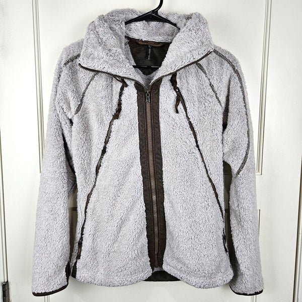 Kuhl Flight Jacket Womens Size: S Oatmeal Plush Fleece Fold Away