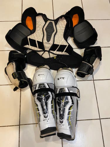 Senior CCM Ultra Tacks Pro Shoulder Pads, Elbow Pads, Shin Guards