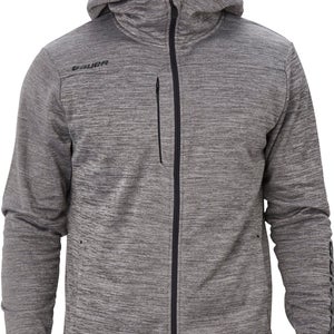 NEW Bauer Vapor Fleece Zip Hoodie, Gray, Sr. Medium