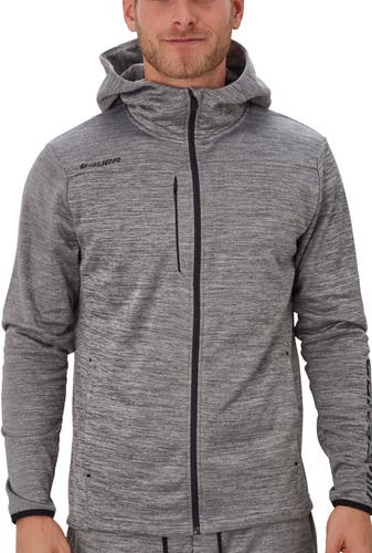 NEW Bauer Vapor Fleece Zip Hoodie, Gray, Sr. Medium