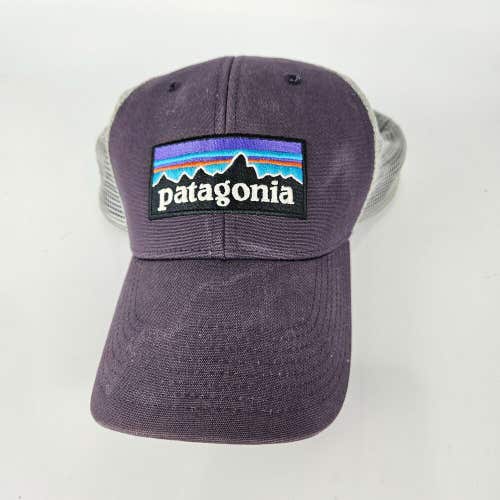 PATAGONIA Snap Back Mesh Trucker Hat Baseball Hat Cap Patagonia Logo  Navy