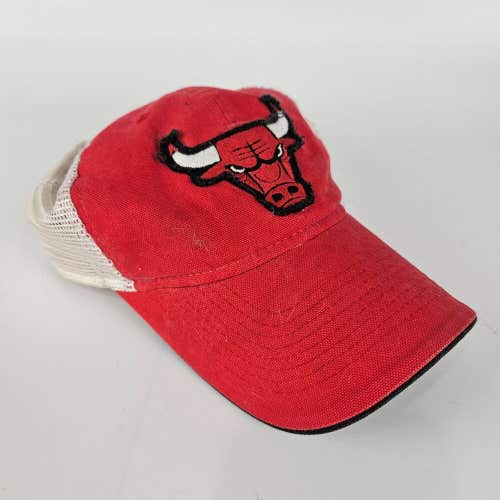 Adidas NBA Chicago Bulls Logo Adjustable Snap Back Mesh Trucker Baseball Hat Cap