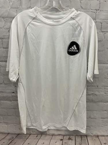 Adidas Mens Climalite Size XSmall White Black Logo Short Sleeve Tee 2996 NWT