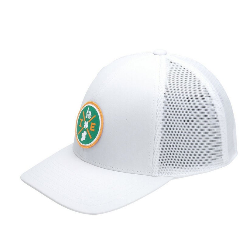 NEW Black Clover Live Lucky Ireland Vibe HD Patch White Snapback Golf Hat/Cap