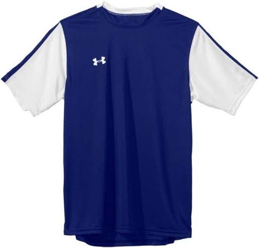 Under Armour Mens UA Classic Size Small Royal Blue White Soccer Jersey NWT $23