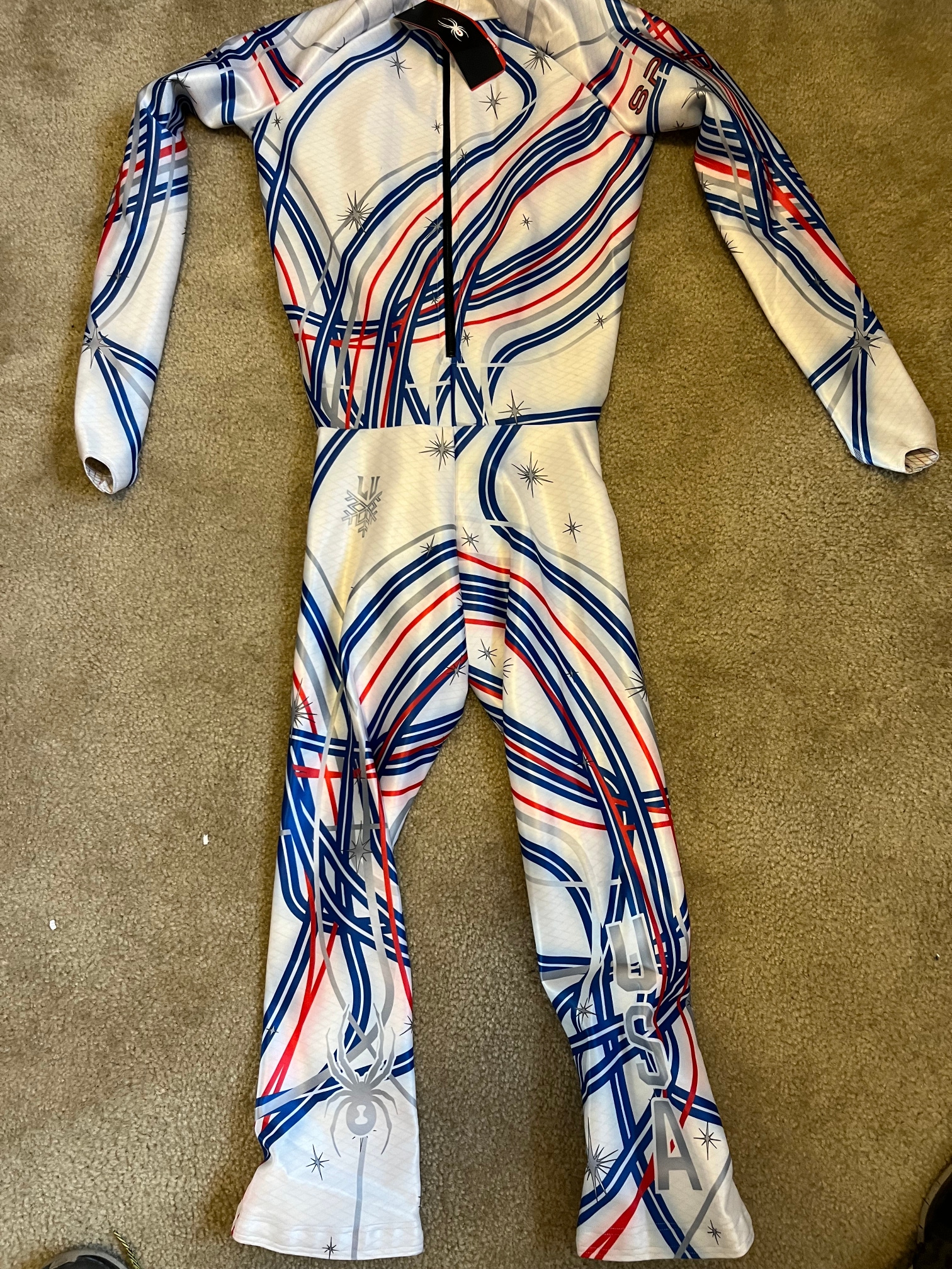 Spyder US Ski Team Lindsay Vonn World Cup Downhill Race Suit Unpadded Extra Large