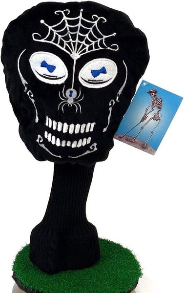 Creative Covers Sugar Skull Golf Headcover - 460cc Driver - BLACK SUGAR SKULL