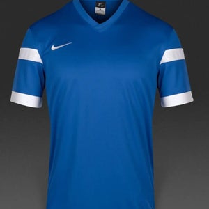Nike Mens DriFIT Trophy II 620888 Size Small Blue White Soccer Jersey NWT $45