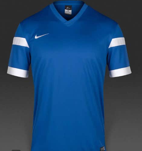 Nike Mens DriFIT Trophy II 620888 Size Small Blue White Soccer Jersey NWT $45