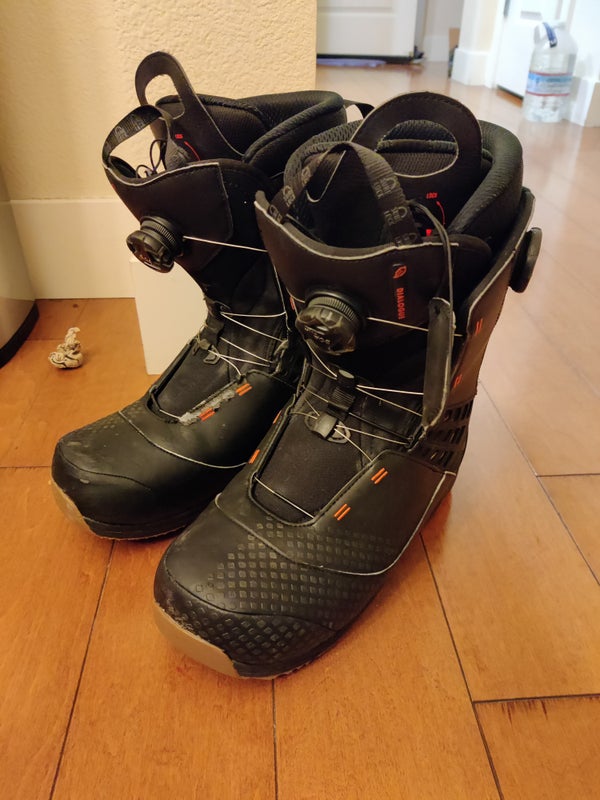 Men's Used Size 10 WIDE (Women's 11) Salomon Dialogue Focus Dual BOA Snowboard Boots