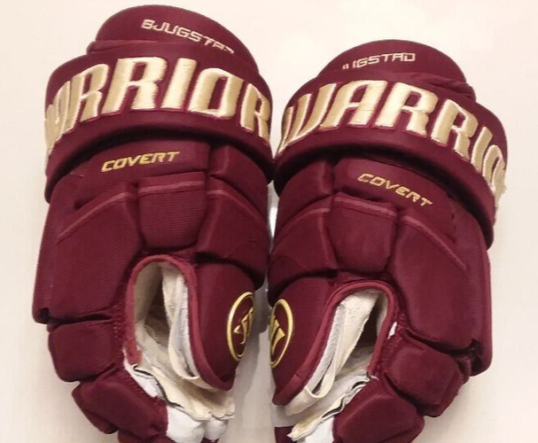 ARIZONA COYOTES Nick Bjugstad game-worn Warrior Covert 14-inch red 3rd style gloves 2022-23