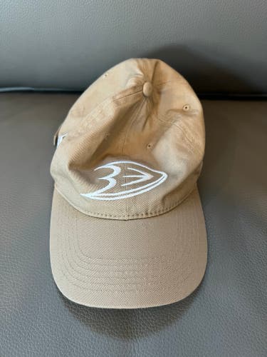 Tan Adjustable Anaheim Ducks Hat