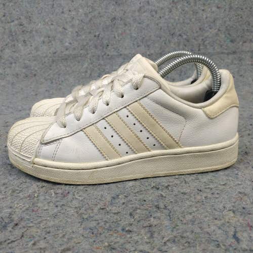 Adidas Superstar Boys Shoes Size 2 Kids Sneakers Off White Low Top G15721