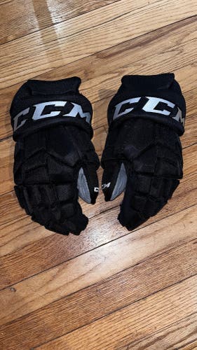 CCM Super Tacks HGST Custom Pro Stock Hockey Gloves Black 14” Brandon Carlo Bruins NHL Used