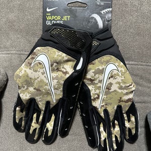 Black Adult XL Nike Vapor Jet Gloves Salute To service