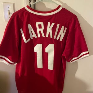 Barry Larkin Cincinnati Reds Mitchell & Ness MLB Mesh Jersey L