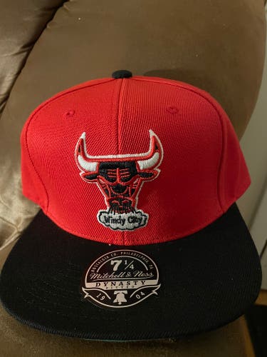 Chicago Bulls Mitchell & Ness NBA Fitted Hat 7 1/4