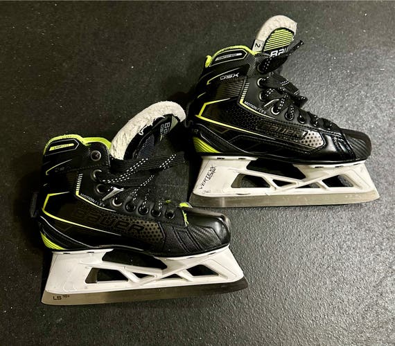 Used Bauer GSX Hockey Goalie Skates Regular Width Size 2