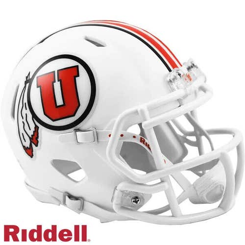 Riddell Speed Utah Utes Mini Helmet Alt. Matte White