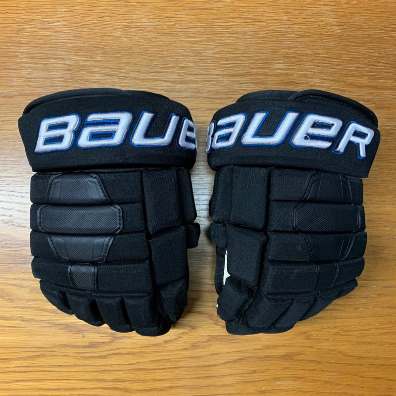 Bauer Nexus 2N Pro Stock Game Used Hockey Gloves 14” Reverse Retro Capitals