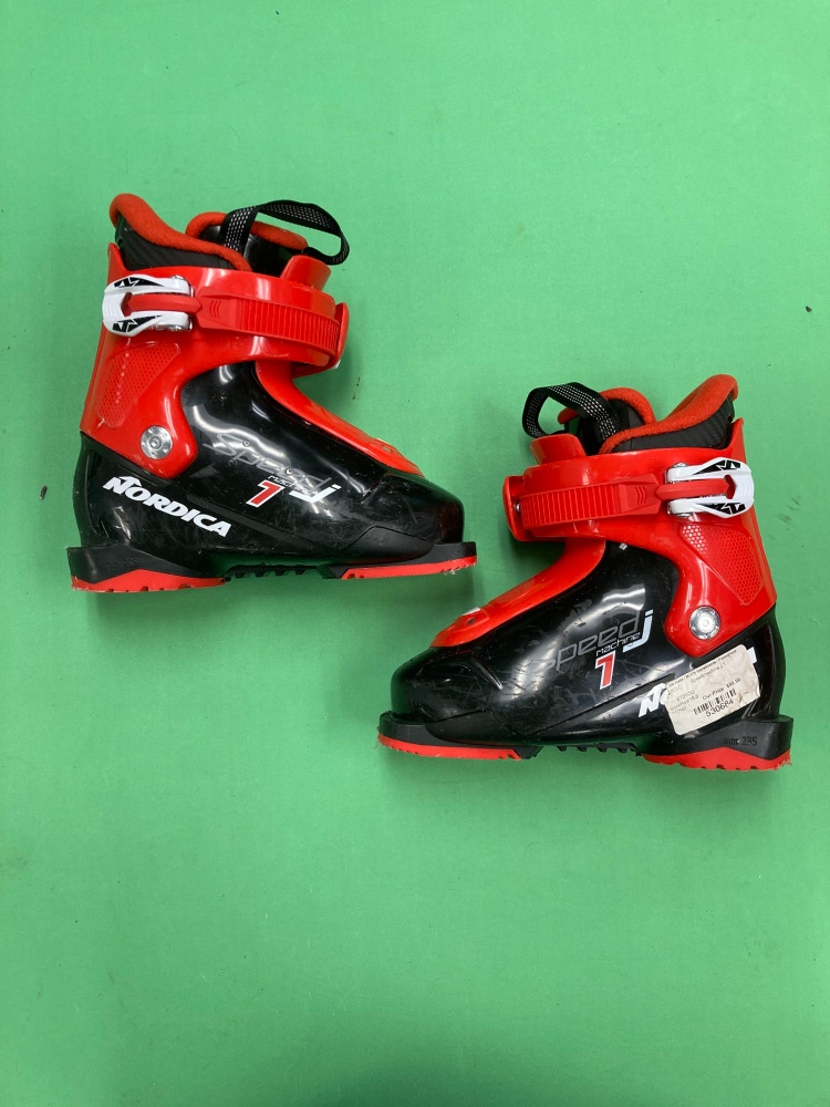 Used Kid's Nordica SpeedMachine J Mondo 18 & mondo 18.5 (235mm) Ski Boots