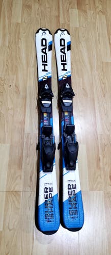 Used Kid's HEAD 117 cm Skis With Bindings adjustable.