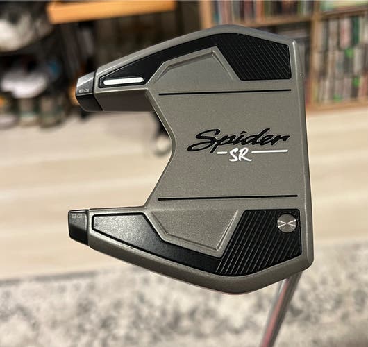 TaylorMade Spider SR Putter RH 35" Platinum/White w/ Headcover & Golf Pride Grip