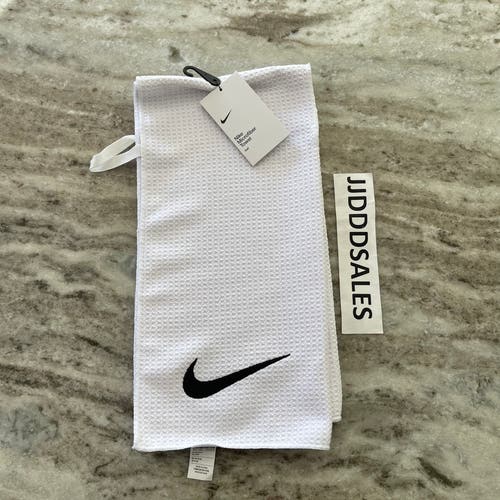 Nike Golf Microfiber Caddy 2.0 White Golf Towel FB6263-101 NWT