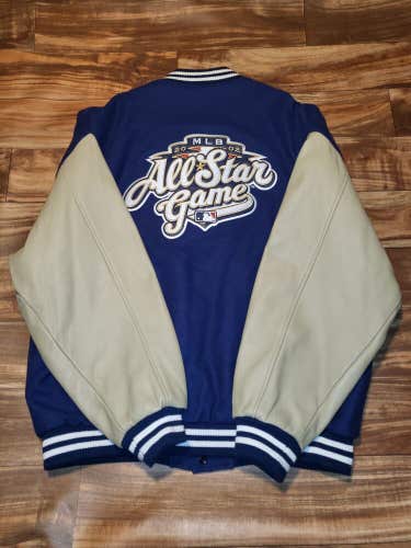 Vintage RARE 2002 All Star Game MLB Letterman Wool Leather Vtg Sports Jacket XXL