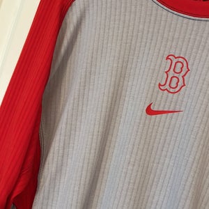 Men's Nike MLB Boston Red Sox long sleeve gray/red thermal tee - XL