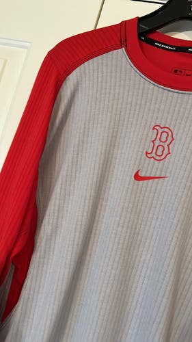 Men's Nike MLB Boston Red Sox long sleeve gray/red thermal tee - XL