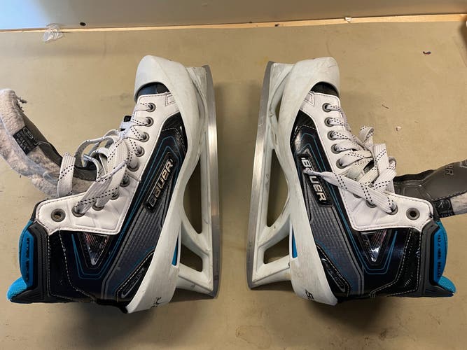 Senior Used Bauer Reactor 9000 Hockey Goalie Skates Regular Width Size 9