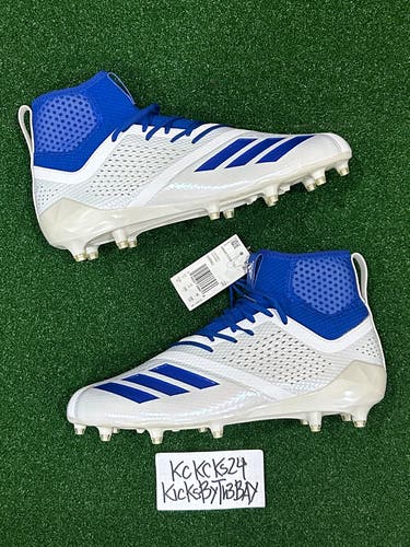 Adidas Adizero 5 Star 7.0 SK Football Cleats White Royal Blue DA9563 Mens size 11.5