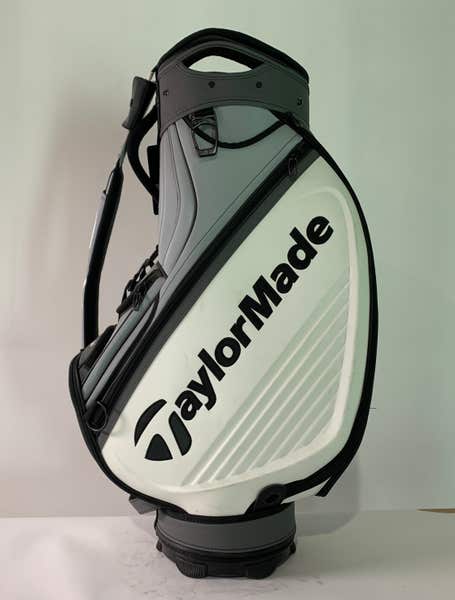 Taylormade TM19 Fit Staff Bag Gray White 6-Way Divide Single Strap