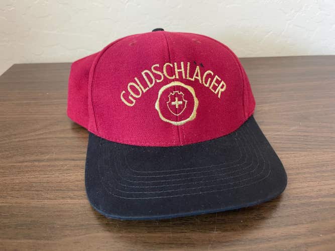 Goldschlager Cinnamon Schnapps SUPER AWESOME Red Adjustable Snapback Cap Hat!