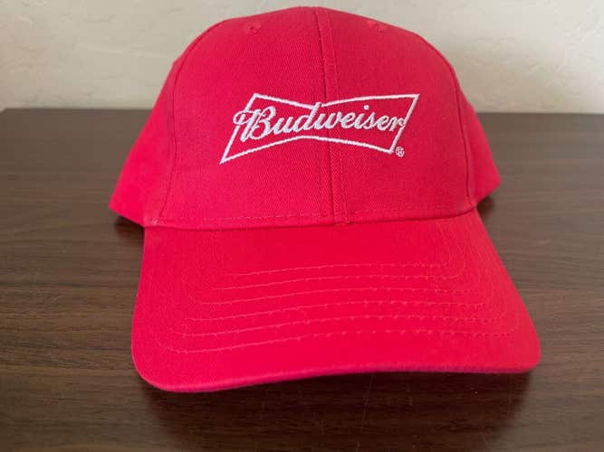 Budweiser Beer Bud ANHEUSER BUSCH BREWING COMPANY Adjustable Snapback Cap Hat