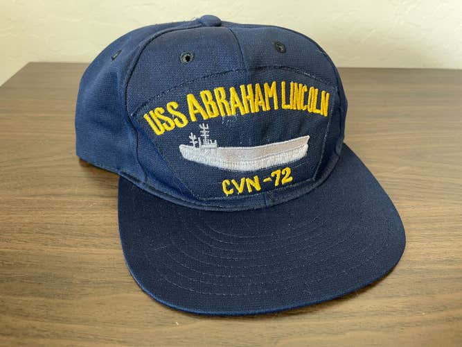 US Navy USS Abraham Lincoln CVN-72 MILITARY SALUTE TO SERVICE Snapback Cap Hat!