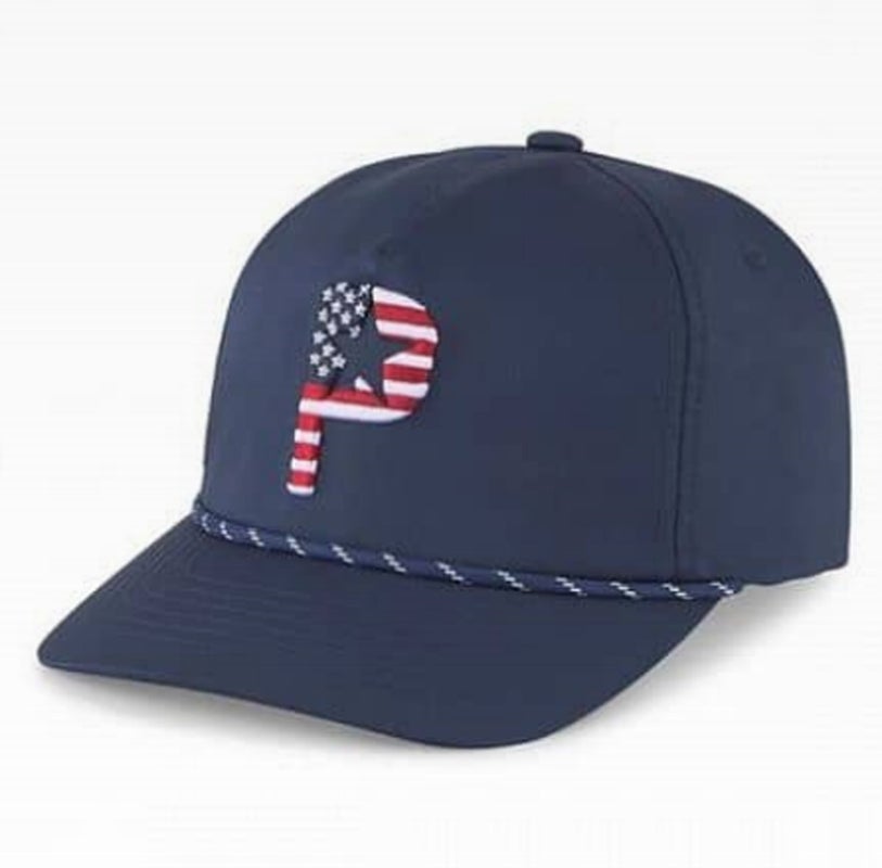 NEW Puma Pars & Stripes Rope Navy Blazer Snapback Golf Hat/Cap
