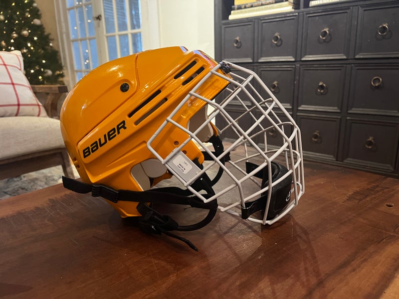 Bauer BHH 4500 Gold Yellow Helmet with CCM Large Cage