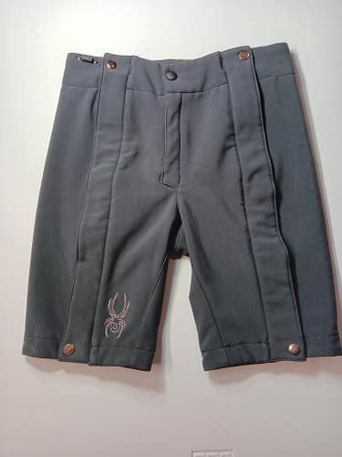 Spyder Youth Ski Race Training Shorts – size 12 – Charcoal Black