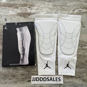 Nike Air Jordan Padded Shin Sleeves White/Black Adult Unisex L/XL NEW $60