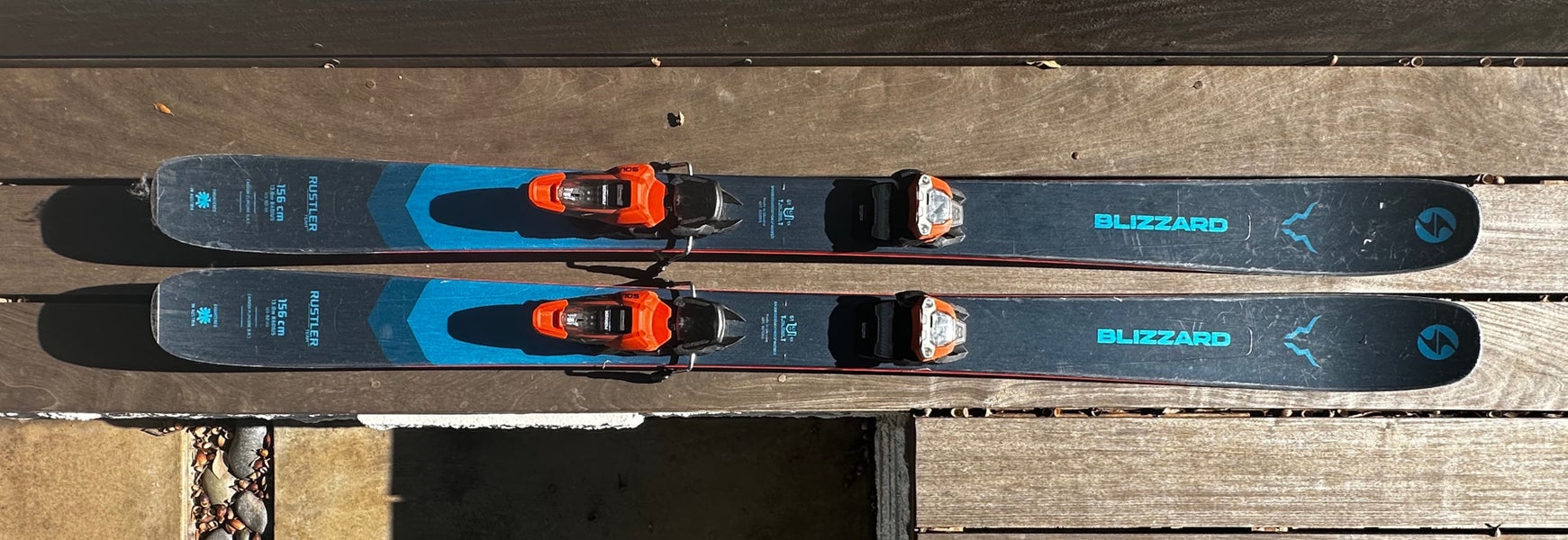 Used 2022 Blizzard 156 cm All Mountain Rustler Team Skis With Marker Squire Bindings