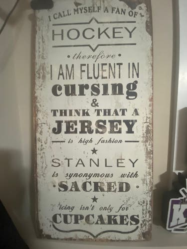 Hockey Room Sign