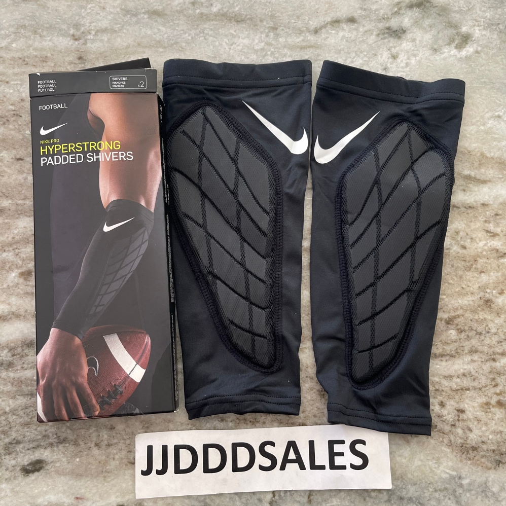 Nike Pro Hyperstrong Padded Forearm Shivers Black Men’s Size S/M NEW